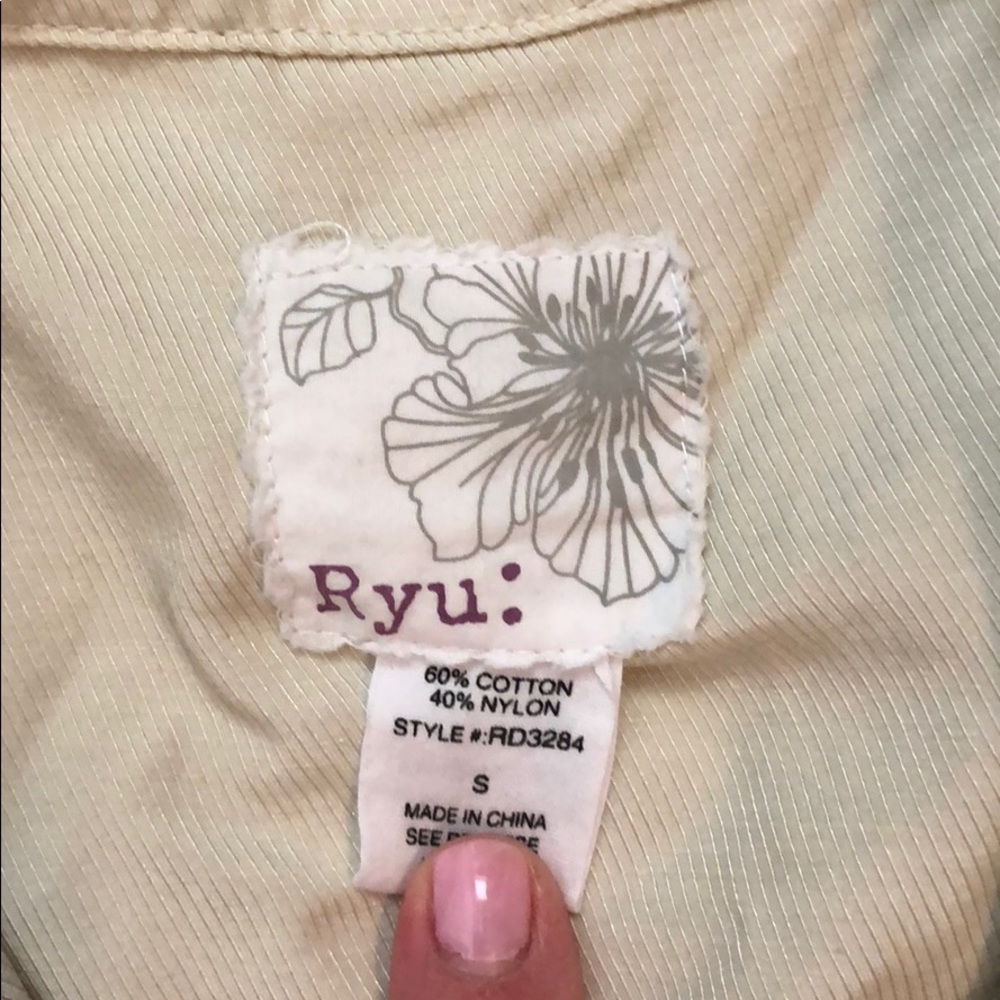 Ryu off white tuxedo romper. - Picture 4 of 5